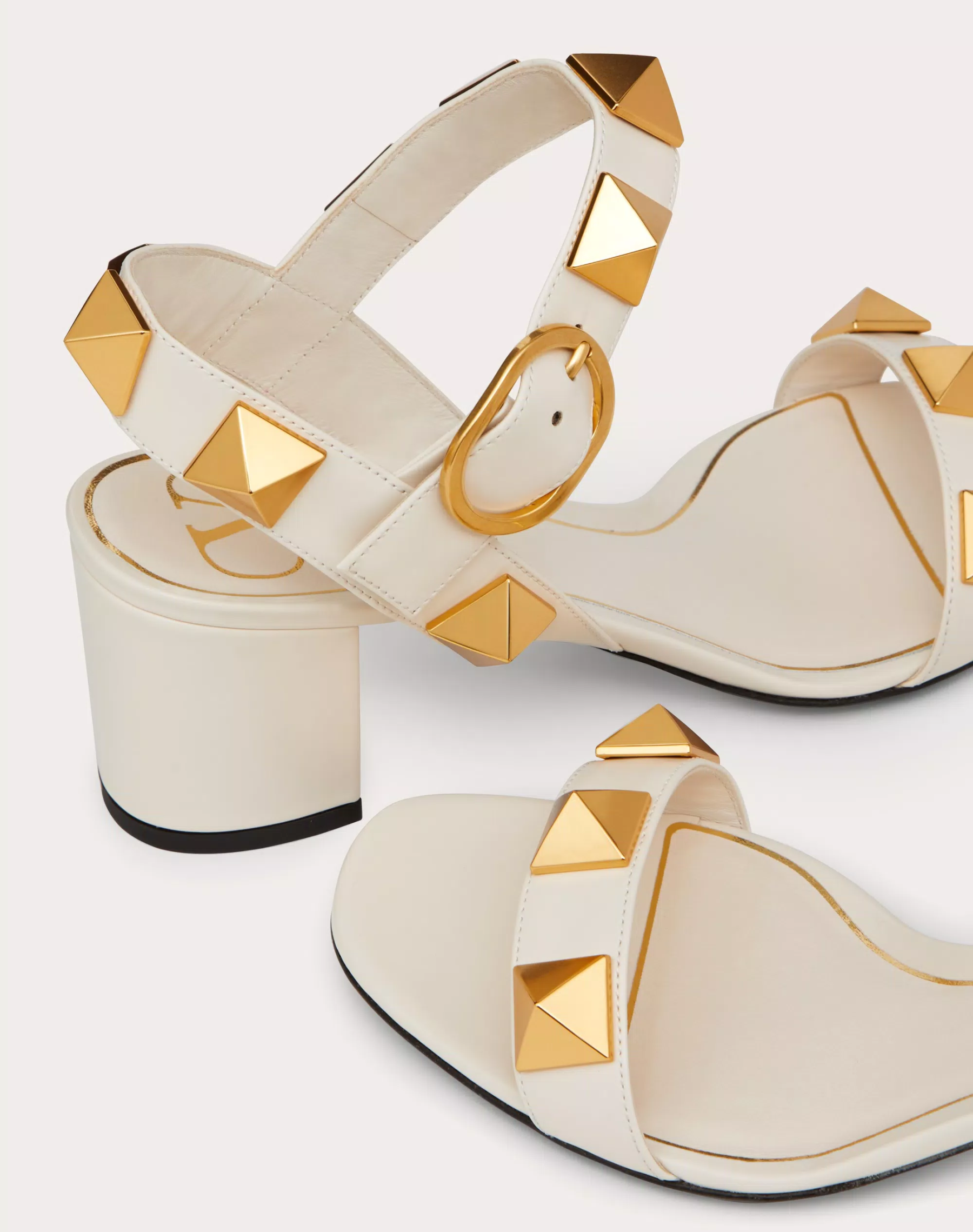 ROMAN STUD CALFSKIN SANDAL 60 MM